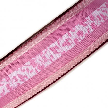 Тесьма капроновая 2,5см, 25.85м, цв.розовый фото 2
