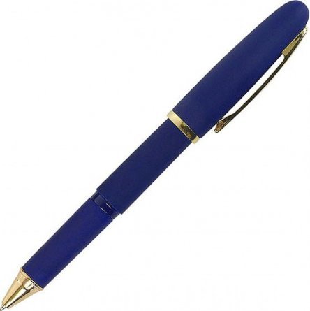 Ручка масляная LOREX "Grande Soft ", 0,7 мм, металлизированный наконечник, синяя, круглый, цветной, прорезин. корпус фото 3