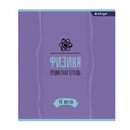 Тетрадь предметная "Физика" А5 48л., со справочным материалом, скрепка, мелованный картон (стандарт), блок офсет, Alingar "Простое решение" фото 1