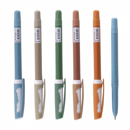 Ручка шариковая Alingar, "Offiсe", 0,7 мм, синяя, игольчатый наконечник, круглый цветной пластиковый корпус, 24 шт/уп, пластик. упаковка фото 2