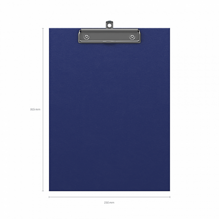 Планшет с верхним зажимом ErichKrause, А4, 230х315х3 мм, бумвинил, 2000 мкм, "Standart" синий фото 4
