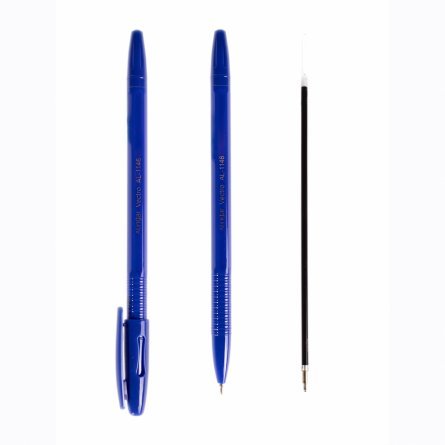 Ручка шариковая Alingar на масляной основе "Vectro", 1 мм, синяя, пулевидный наконечник, грип, шестигранный, синий, пластиковый корпус фото 2