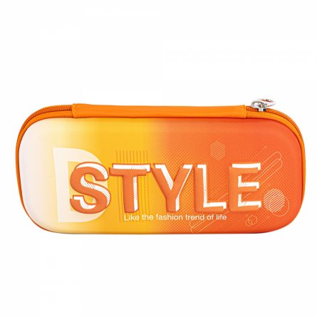 Пенал - косметичка Alingar, EVA, молния, 1 откидная планка, карман сетка, объемный рисунок, 80 х 210 мм, "STYLE", микс (бирюзовый, оранж, синий) фото 4