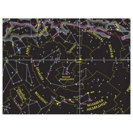 Карта Глобен, интерактивная,101*69 см., ламинированная,"Звёздное небо/планеты" фото 2