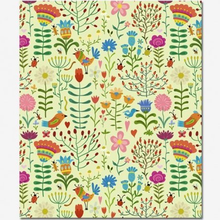 Тетрадь 48л., А5, клетка, Полином "Floral meadow", скрепка, мелованный картон, выборочный уф-лак,4 дизайна фото 3