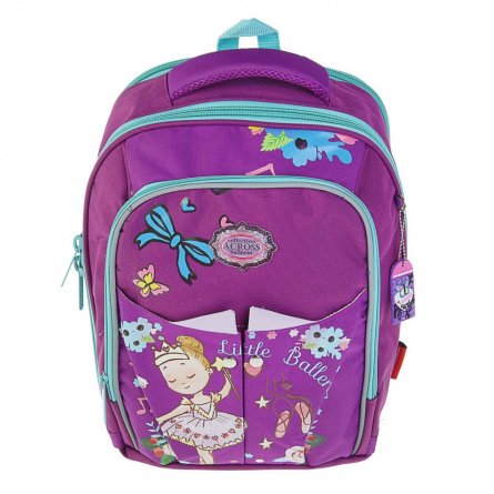 Рюкзак Across, школьный, фиолетовый, 38x27x16 см фото 1