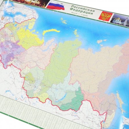 Карта России Принт-Арт, 100*70 см, лакированное покрытие фото 1