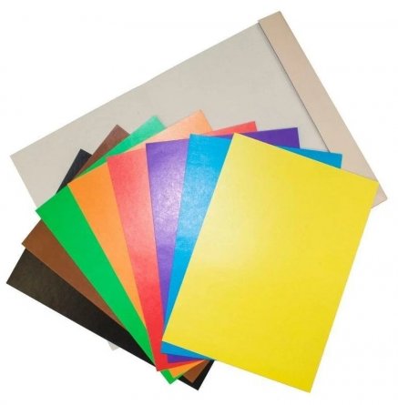 Картон цветной Луч, А4, мелованный, 8 листов, 8 цветов, 220 г/м2, картонная папка, "Школа творчества" фото 2