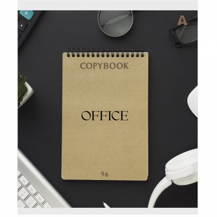 Тетрадь 96л., А5, клетка, Alingar "Office", скрепка, мелованный картон( стандарт), блок офсет, 5 дизайнов в пленке т/у фото 2