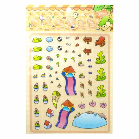 Наклейки для творчества - антистресс, 135*195 мм, "Summer games", MINI, 3D стикеры, 4 локации, 8 листов с наклейками, 10 шт/уп, пакет с европодвесом фото 8