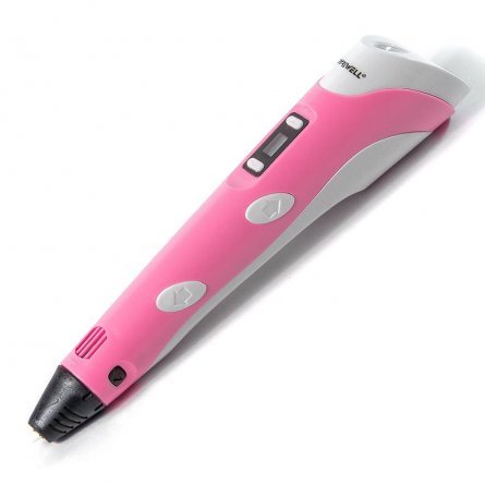 Ручка 3D Myriwell RP100B, пластик ABS/PLA - 3 цвета, розовая, картонная упаковка фото 2