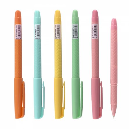 Ручка шариковая Alingar, "Pastel", 0,7 мм, синяя, игольчатый наконечник, круглый цветной пластик. корпус, 24 шт/уп, пластик. уп. фото 2