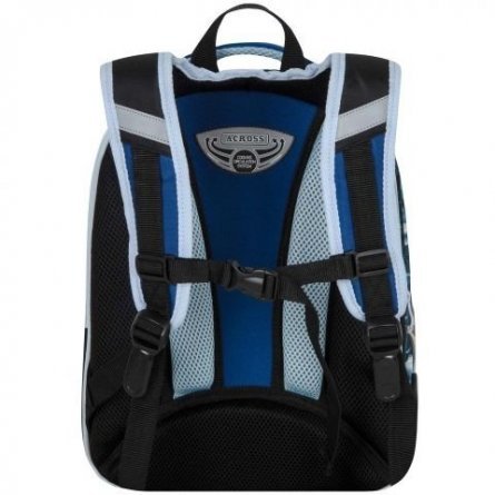 Рюкзак Across, школьный,  с мешком д/обуви, синий, 29х37х15 см фото 6
