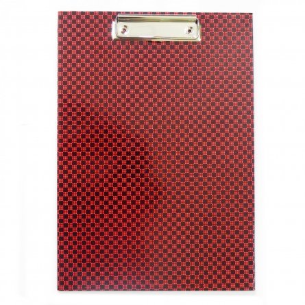 Планшет с верхним зажимом ИМИДЖ, А4, ламинированный картон, "Шахматы" красный фото 1