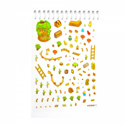 Наклейки для творчества - антистресс блокнот, 135*195 мм, "Sticker Collection", MINI, 3D стикеры, 20 комнат, 20 листов с наклейками, пакет с европодв. фото 34