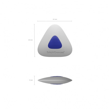 Ластик Erich Krause"Smart Mini Tria, термопластичная резина треугольный, белый, с пластиковым держателем, 36*38*8 мм, в индивид. пакете с европодвесом фото 3