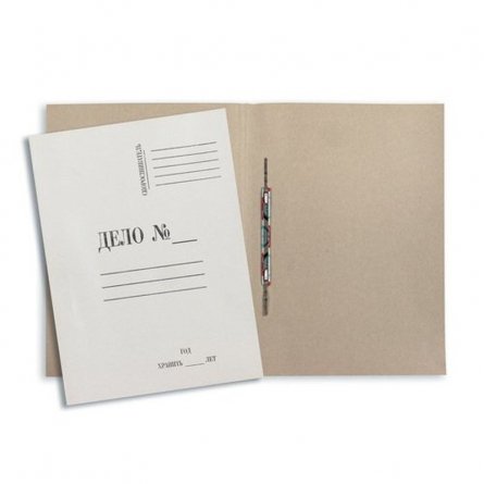 Папка-скоросшиватель "Дело", картон немелованный, 280г/м2, белый фото 1