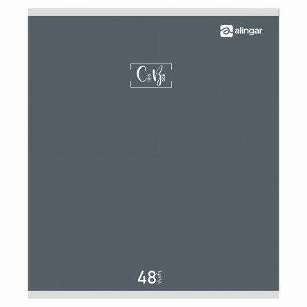 Тетрадь 48л., А5, клетка, Alingar "Style", скрепка, мелованый  картон ( стандарт), блок офсет, 4 дизайна в пленке т/у фото 5