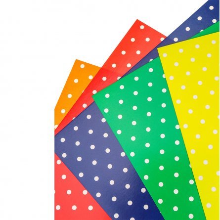 Картон цветной Проф-Пресс, А4, мелованный, 5 листов, 5 цветов, с узором, "Котик и сладости" фото 3