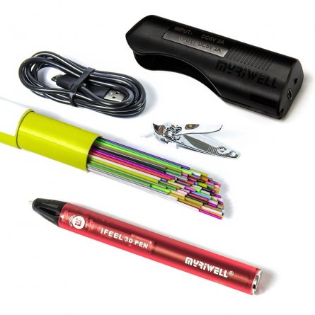 Ручка 3D Myriwell RP300A-B, пластик PCL - ассорти, красная, картонная упаковка фото 5