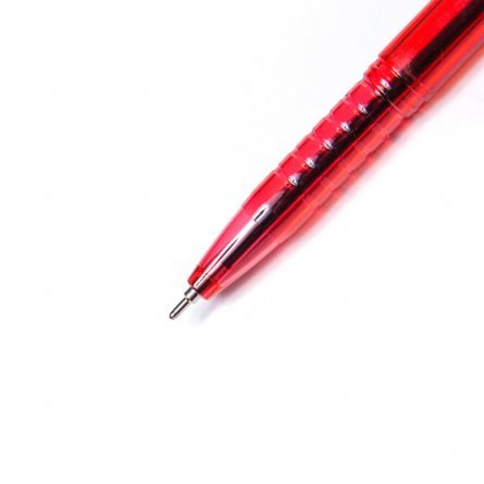 Ручка шариковая Alingar "Space", 0,7 мм, красная, игольчатый наконечник, грип, круглый, тонированный, пластиковый корпус, картонная упаковка фото 3