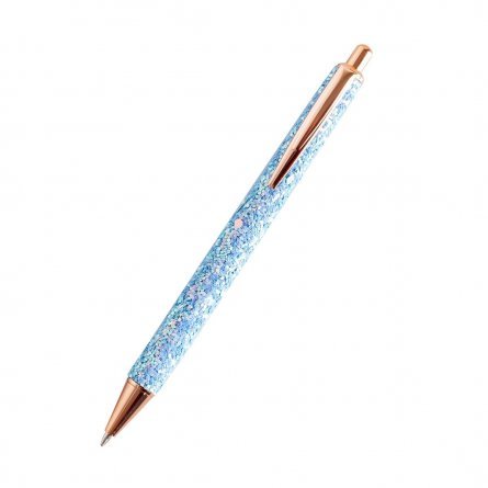 Ручка подарочная шариковая автоматическая  Alingar "Блеск", синяя, 1,0 мм, металлический цветной корпус, ассорти, картонная упаковка фото 3