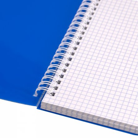 Тетрадь 96л., А4, клетка, Alingar, гребень, блок офсет, цветной пластик, "Синий" фото 4