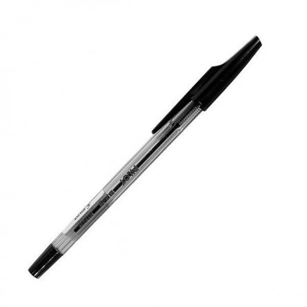 Ручка шариковая Pilot, черная, 0,7 мм ,грип, прозрачный пластиковый корпус, картонная упаковка фото 1