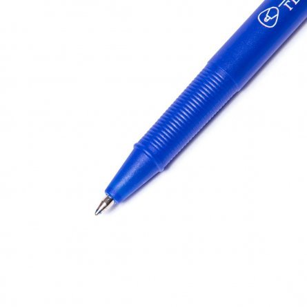 Ручка гелевая Alingar, 0,5 мм, синяя, игольчатый наконечник, грип, круглый, пластиковый корпус, со стразой, в уп. 12 шт., картонная упаковка фото 3