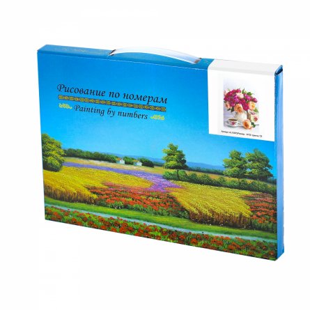 Картина по номерам Alingar,  холст на подрамнике, 20х30 см, 12 цветов, с акриловыми красками, "Розы " фото 2
