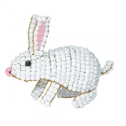 Набор для плетения фигурки из бисера Клевер,  картонная упаковка, "Кролик" фото 1
