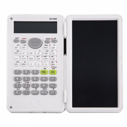 Калькулятор научный с графическим планшетом Alingar 12 разрядов, для ЕГЭ, 240 функций, 152*80*18 мм, белый, раскладной, стилус, батарея в комплекте фото 2