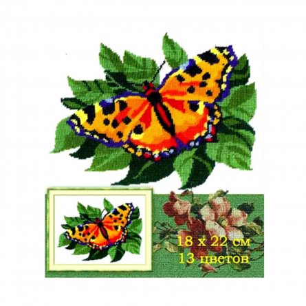 Набор для вышивания Lori "Бабочка" А4,18х24 см фото 1