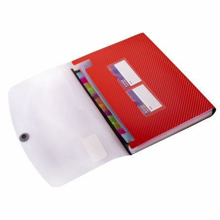 Папка-картотека на пуговице  Alingar, A4, "Office", 330х240х33 мм, 1600 мкм,13 отделений, два кармана для визиток, ассорти, матовая, текстура фото 9