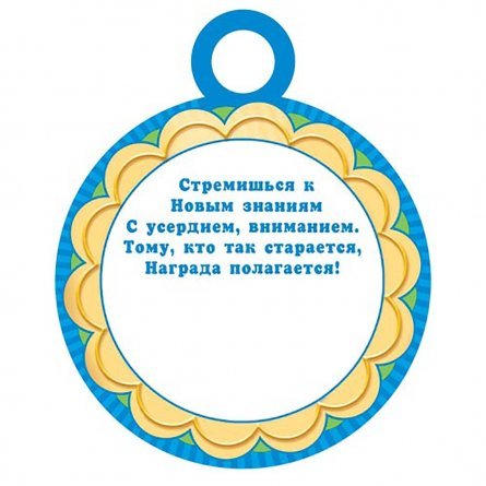 Медаль "Самому любознательному", 94 мм * 94 мм. фото 2