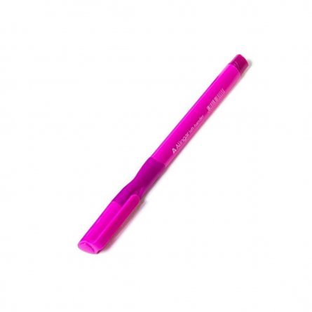 Ручка шариковая Alingar, 0,7 мм, синяя, резиновый грип, для левшей, трехгранный, цветной, пластиковый корпус, картонная упаковка фото 4