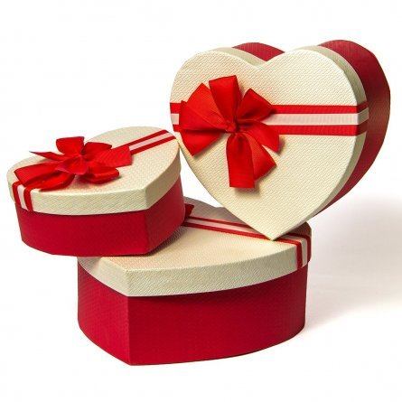 Набор подарочных коробок,"Сердце", 3шт, ассорти, 18*21*8, 14*18*7, 12*15*5 см фото 3