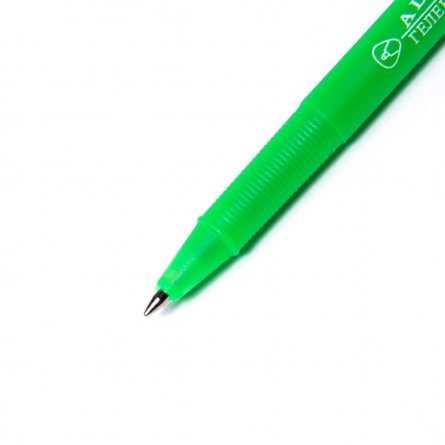 Ручка гелевая Alingar, 0,5 мм, зеленая, грип, круглый тонированный пластиковый корпус, со стразой, в уп. 12 шт., картонная упаковка фото 3