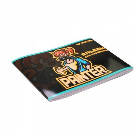 Альбом для рисования А4 40л., Канц-Эксмо, скрепка, мелованный картон, неоновый пантон "Painter" фото 2