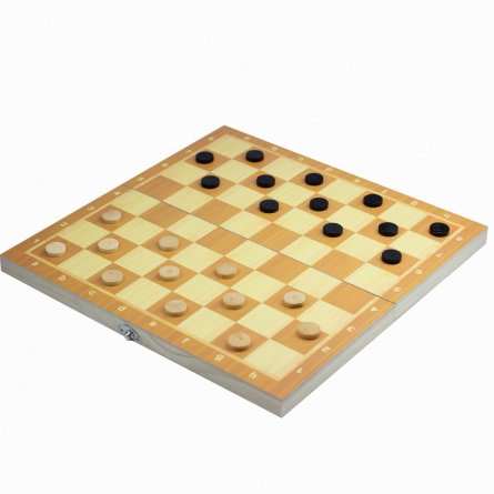 Набор 3 в 1, " Шахматы, шашки, нарды", деревянный, фигурки пластик, 40*20,5*4 см фото 3