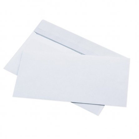 Конверт почтовый DL (110*220 мм), белый, прямоугольный клапан, стрип, Ряжская печатная фабрика фото 1
