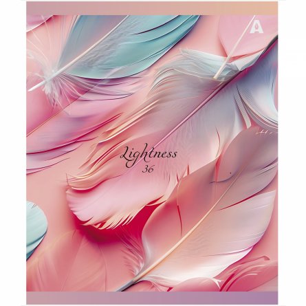 Тетрадь 36 л., А5, линия, Alingar "Lightness", скрепка, офсет,  мелованная бумага, 5 дизайнов в пленке т/у фото 5