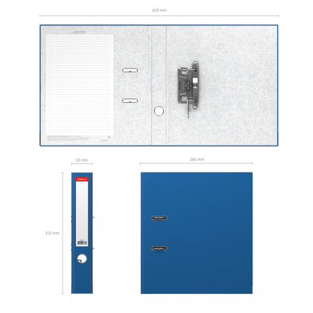 Папка-регистратор 50мм, ErichKrause "Colors", А4, синий фото 2