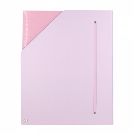 Архивная папка Alingar, A4, 330*250 мм, пластик, 1500 мкм, на резинке с 4 файлами, розовая фото 4