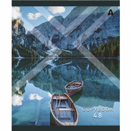 Тетрадь 48л., А5, клетка, Alingar "Необычный пейзаж", скрепка, мелованый  картон ( стандарт), блок офсет, 5 дизайнов в пленке т/у фото 5