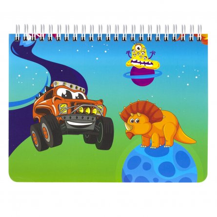 Скетчбук 205*158мм.,60л., "Яркий микс", 100 г/м2, Alingar, гребень, мелованный картон, жёсткая подложка,офсет фото 2