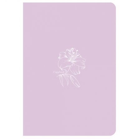 Тетрадь 40л., клетка, Апплика "Цветок", ламинированный картон фото 1
