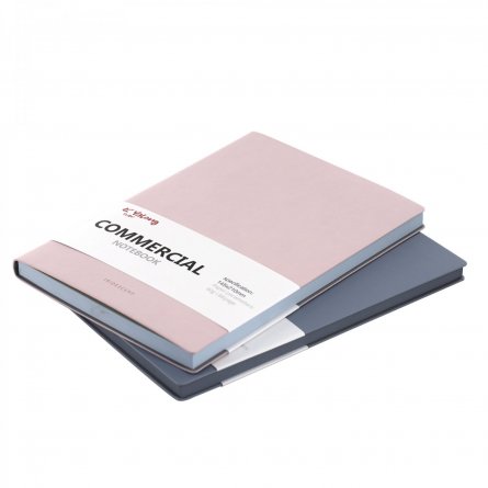 Записная книжка 80 л., А5, Yalong, "Iridecent", 7БЦ, клетка, soft touch, ассорти (пудровый розовый, голубой) фото 4