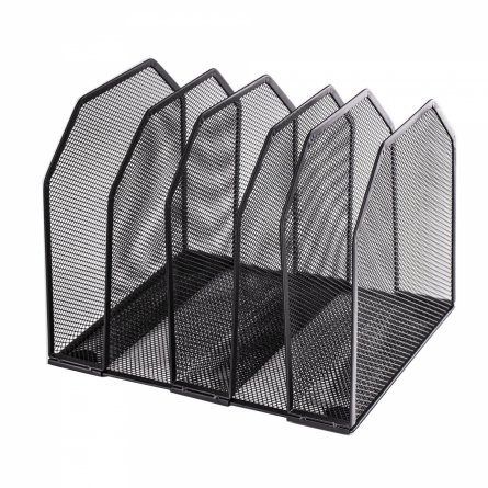 Лоток для бумаг вертикальный Alingar, металл, 240 мм, черный, настольный фото 4