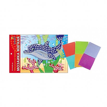 Мозаика мягкая Рыжий кот, А5, пакет с европодвесом, "Дельфин" фото 1